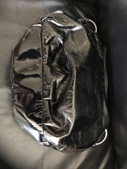 Black patent leather bag