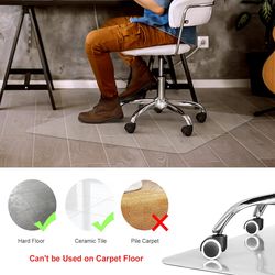 Office Chair Mat for Hard Floors – Clear & Durable