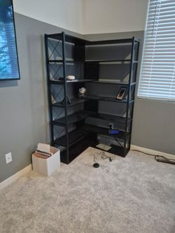 L- shaped bookcase