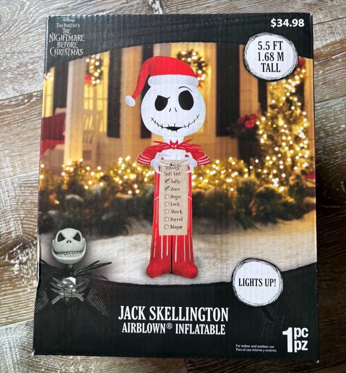Nightmare Before Christmas Inflatable Jack Skellington 5.5 ft
