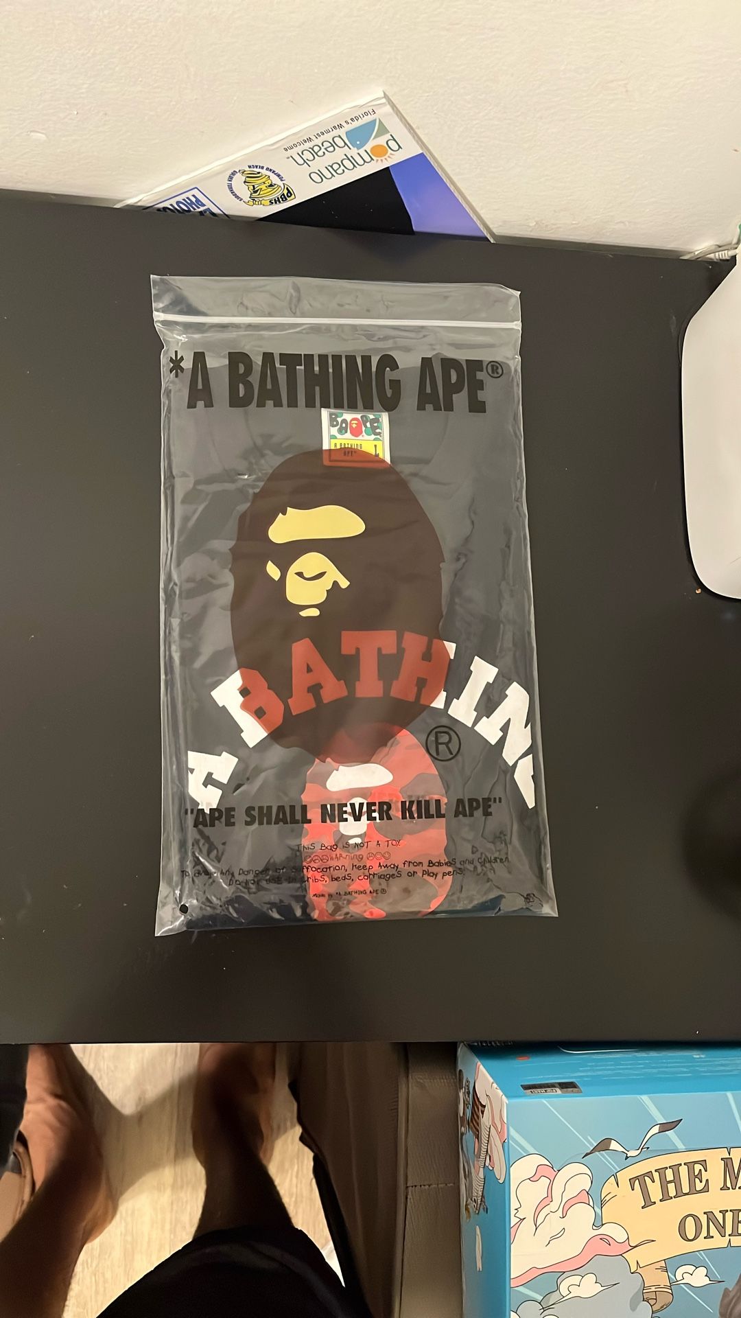 Bape Red College Tee