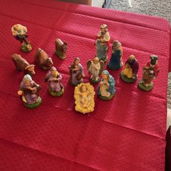 Vintage Resin Christian Manger Figurines 