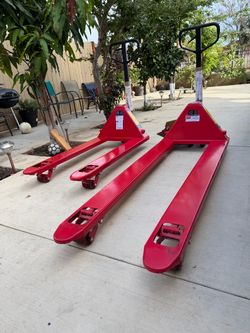 2 new dayton pallet jack long one 6 ft $ 500 / and standard size 4 ft $425