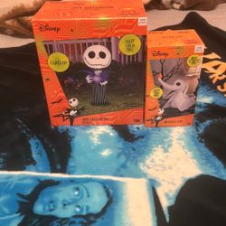 Jack Skellington And Zero Inflatable Decoration