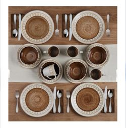 Pfaltzgraff Remi Beige 16PC Dinnerware Set, Service for 4