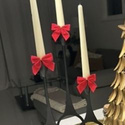 Candle Holders With Ring Detail Set/3
