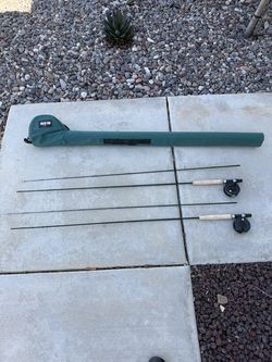 2-pk Scientific Anglers 8’6” 5/6 WT Fly Fishing Rods & Reels + Carrying Case. Like new