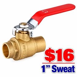 Ball Valve Sweat 1" (Lead Free)