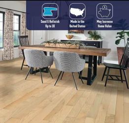 Bruce Plano Light Warmth Red Oak 3/4 in. T x 5 in. W Smooth Solid Hardwood Flooring (23.5 sq.ft./Ctn