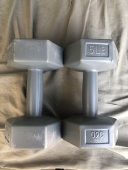 Pair of 5 lb dumbbells