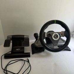 Mad Catz Xbox 360 Wireless Racing Wheel Steering & Pedal Model 47201