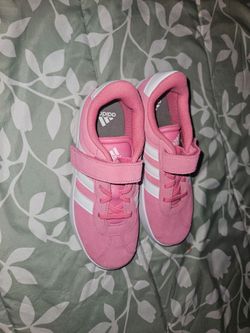 Used once Girl Adidas  VL Court 3.0 size 2 youth