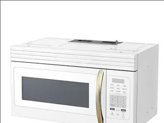 Open Box 1000W 30 in. Over the Range Microwave, White, 1.6 cu. ft, 300 CFM Convertible Vent