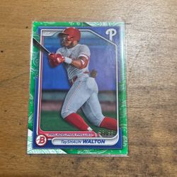 2024 BOWMAN TAYSHAUN WALTON GREEN 98/99 CARD 