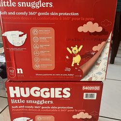 Newborn Huggies (112 Count) TWO BOXES