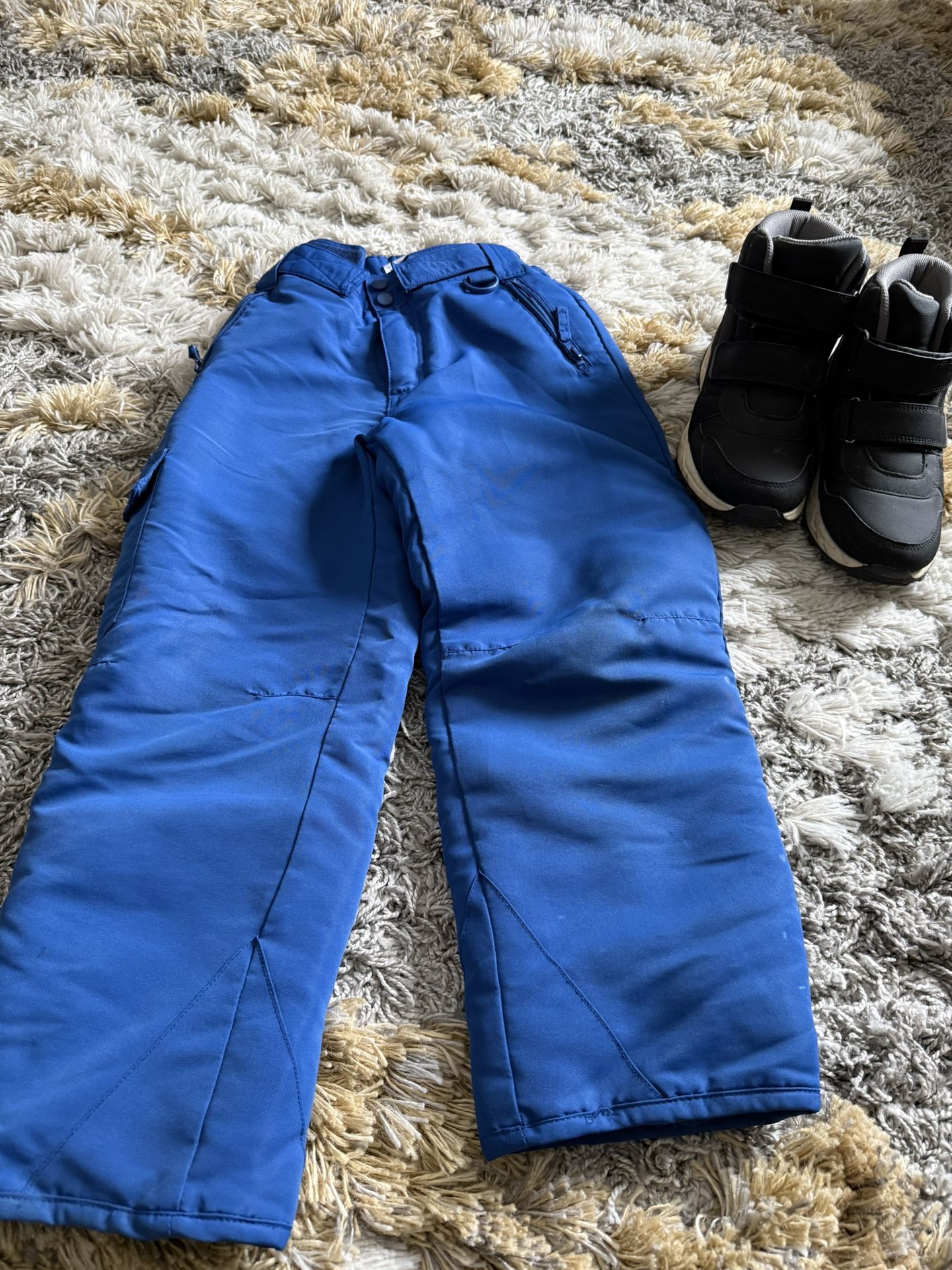 Boys Snow Pants Size 6/7 And Boys Snow Boots Size 3