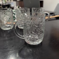 Set Of Four Glass Mugs