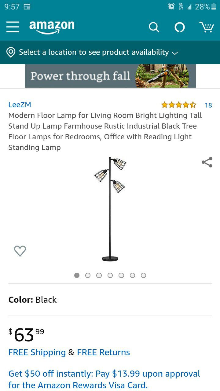 Stand up floor lamp