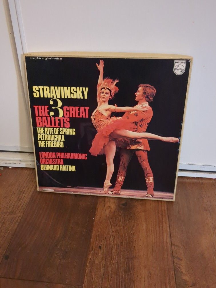Record: Stravinsky The 3 Great Ballets The Rite Of Spring Petrouchka The Firebird London Philharmonic Orchestra Bernard Haitink