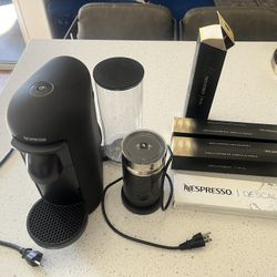 NESPRESSO Machine, It’s Foamer, 3 Pod Packets, Descaling Packet  