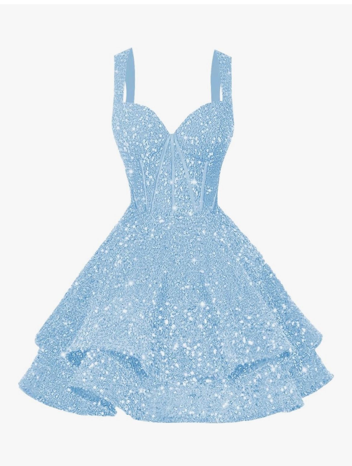 Tiered Sequin Short Homecoming Dresses 2025 for Teens Sparkly Corset Sweet 16 Prom Cocktail Dress