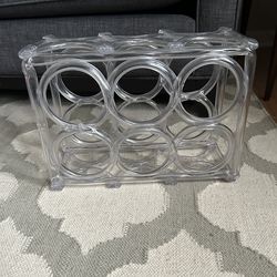 Vintage lucite wine rack