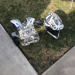 Off Road Helmet Youth/medium and Chest Protector