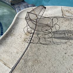 Wire Stroller Decorative Basket 