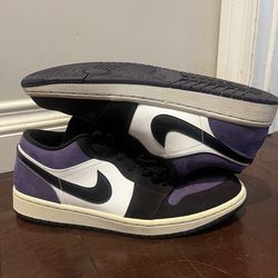 Nike Air Jordan 1 Retro Low Top Court Purple Black Size 9.5