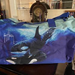 Sea World ‘Guy Harvey’ Killer Whale Beach gym Tote Bag