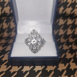 Vintage Sterling Silver and CZ Ring