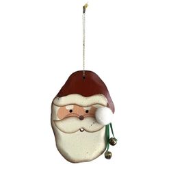 Sana Ellis Workshop Santa Ornament Tin Collectible Handcrafted Vintage