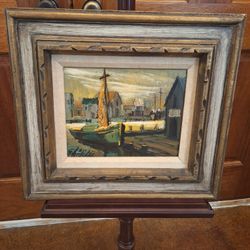 SIGNED OIL ON BOARD - FRAMED & MATTED