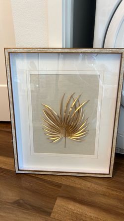 Framed Gold Palm Leaf Wall Art