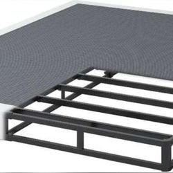 10/15#122 Box Spring for King Bed, 5 inch King Size Box Spring Only, Strong Metal Frame 