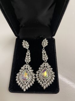 Antiqued Crystal Earrings