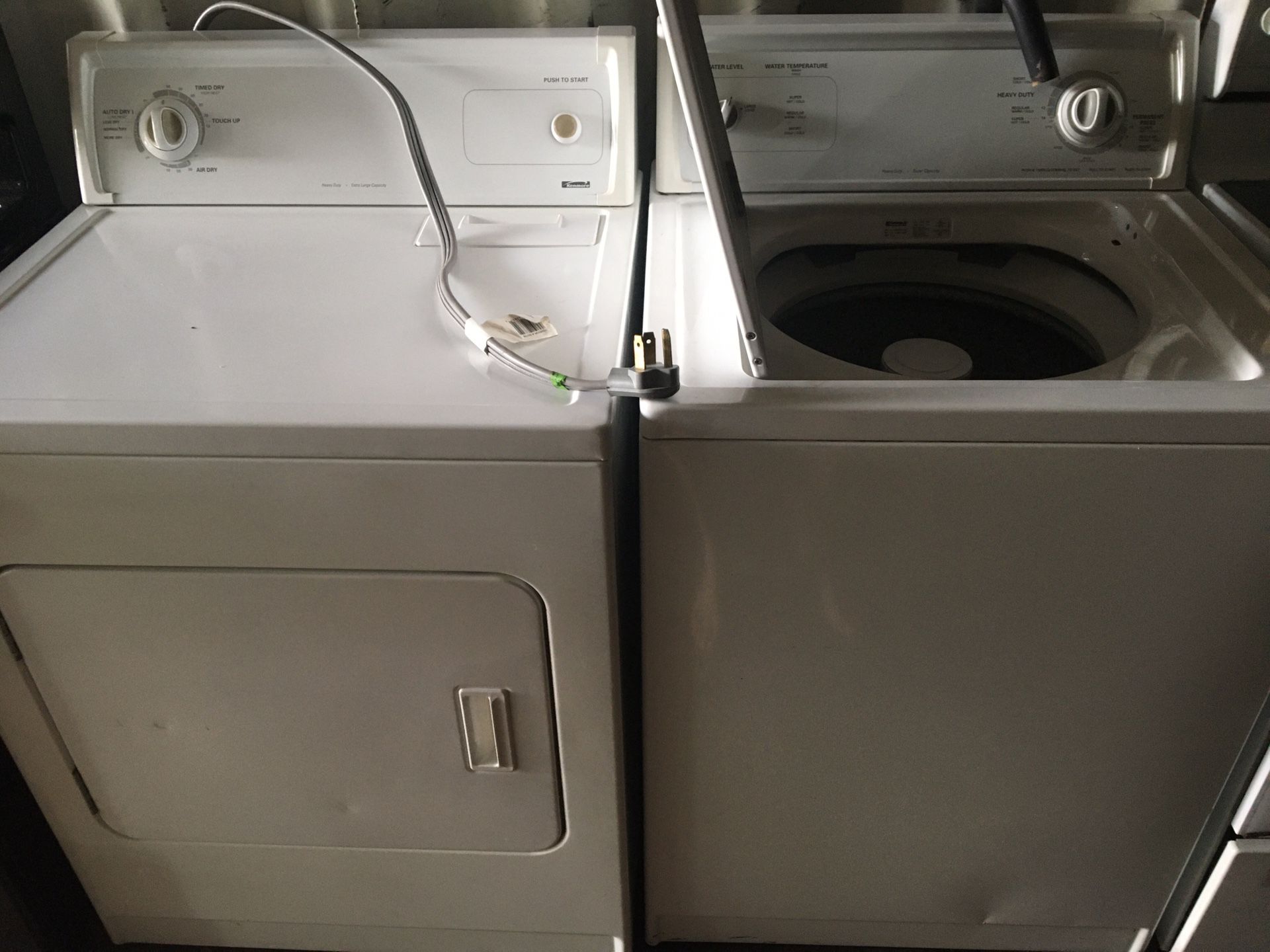 KENMORE WASHER DRYER SET WORK LOOK GREAT