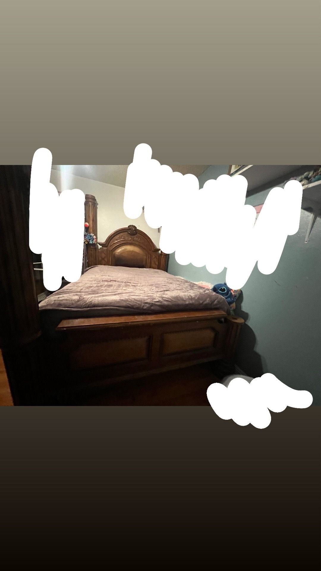 Wood bed frame