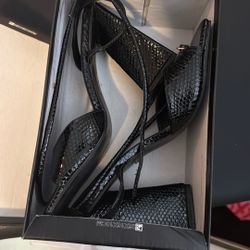 Women’s Black Snake Heels