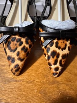 Nine West sling back Leopard print size 7.5