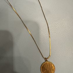 Vintage Necklace gold bladed