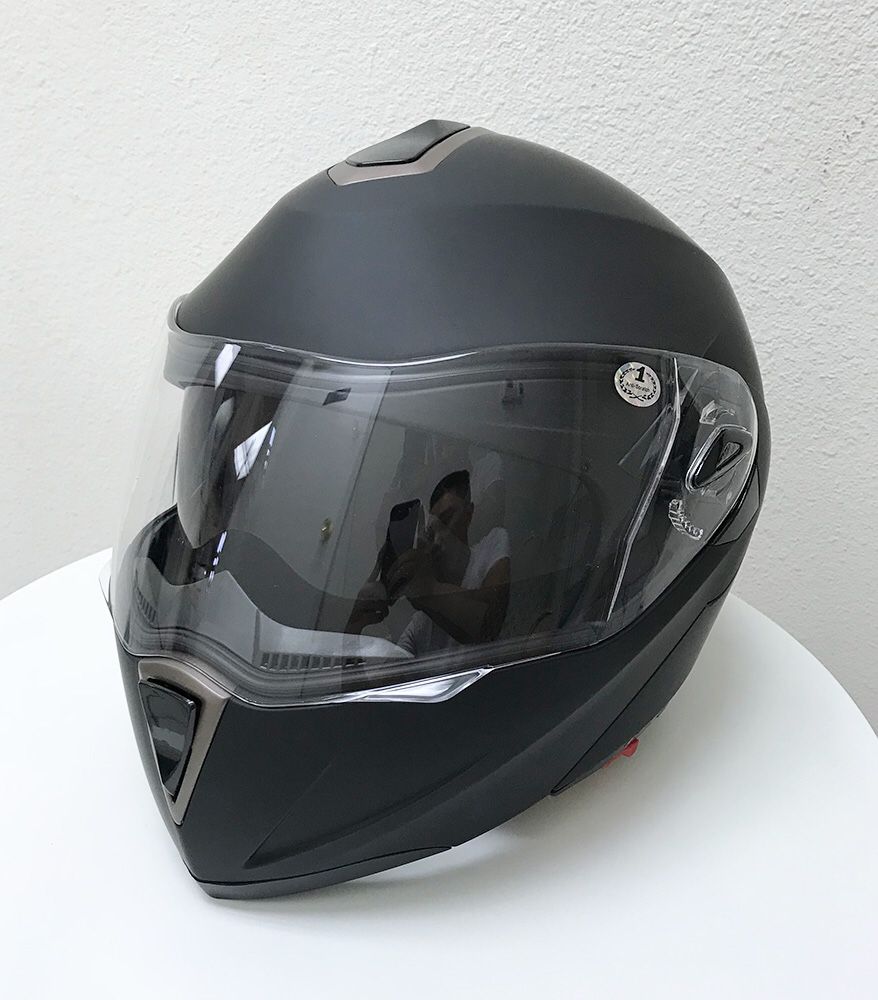 New $45 Full Face Motorcycle Bike Helmet Flip up Dual Visor (M, L, XL) DOT Approved