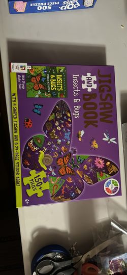 Insects and Bugs puzzle with sticker book