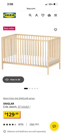 IKEA convertible crib and mattress