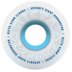 Ricta Clouds 52mm 78a Duro White Blue Core Skate Wheels 