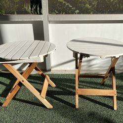 18 Inch Round Folding Wooden Tables 