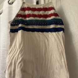 Women’s cream colored Spaghetti strap tank-size Med 