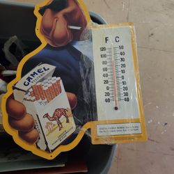 1992 Camel Joe Sign With Thermometer 