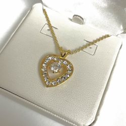 Beautiful Gold Plated Heart Necklace 