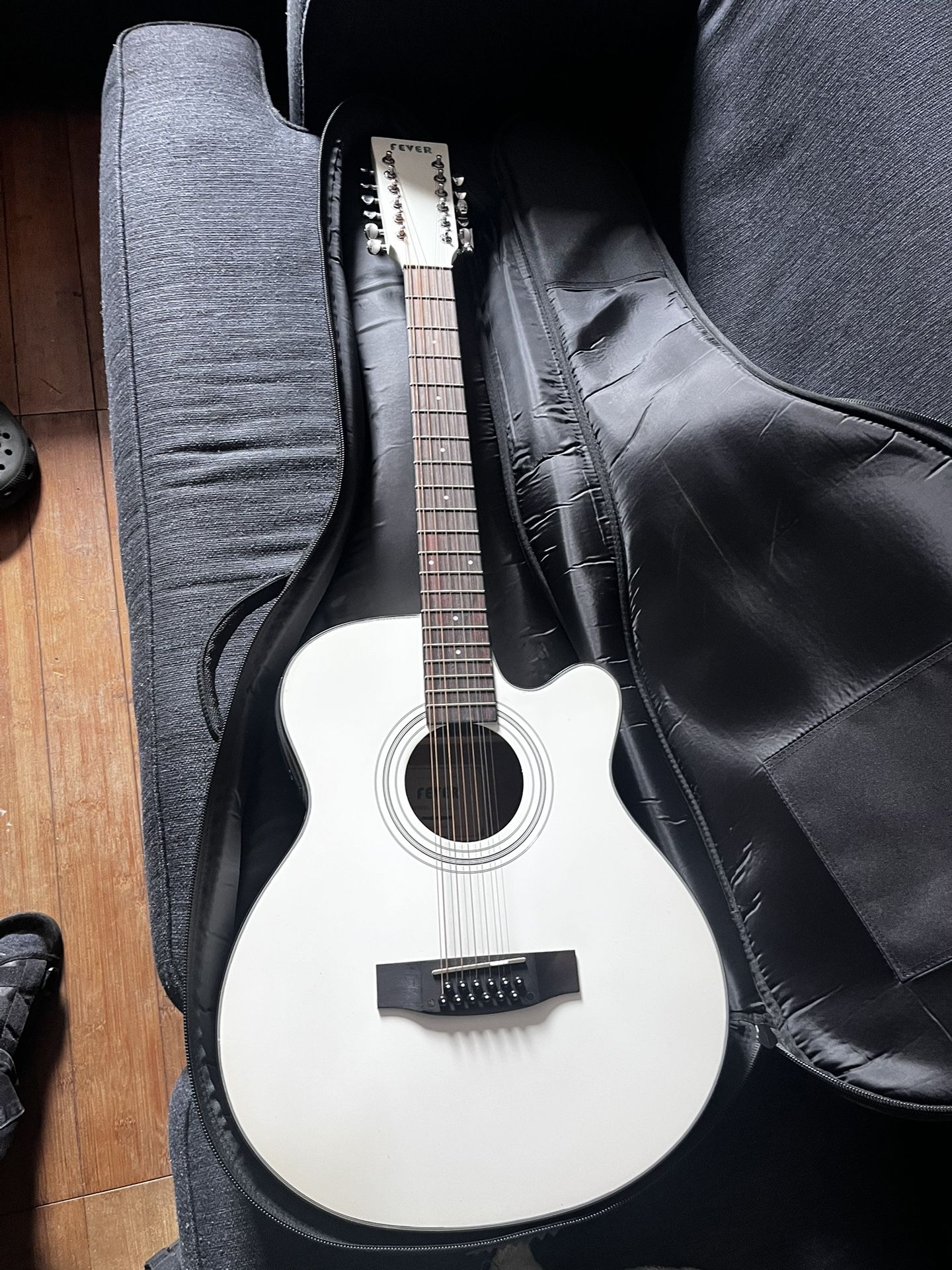 White Acoustic Guitar